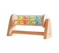 Rain Stick, Kids Musical Toy, Educational Sound Instrument, Wooden and PP Sturdy Build, Sensory Development for Home Nursery Outdoor Use, 7.09x2.17x3.54 Inches, Multicolor,1 Piece