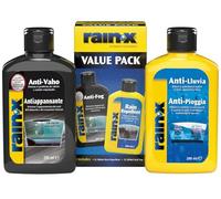 Rain-X Lavavetri Auto Antipioggia 200 ml + Antiappannante Parabrezza 200 ml | Trattamento Idrorepellente - Previene l'Appannamento - Adatto a Specchi e Vetri del Bagno