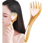 Rainao Gua Sha Cuoio capelluto - Testa ergonomica Gua Sha Pettine | Massaggiatore per la Testa Cinque Artigli per Far Fronte allo Stress Rilassamento Scratch Pettine per Cuoio capelluto Capelli