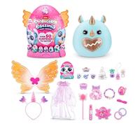 Rainbocorns Eggzania Fairy Mania Uovo Pasquale di ZURU, Peluche 37.7 cm con 35 Sorprese, Slime e Accessori, Regalo Pasqua (Rhino)
