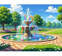 Rainbow 4000 Piece Jigsaw Puzzles for Adults, Colourful, Challenging & Brainteasing Adult puzzles 4000 Pieces Fountain, Fun jigsaws for The Whole Family 56x34 inch