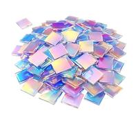 Rainbow Acrylic Squares - 100 Pieces Colorful High-Clarity Acrylic Blocks