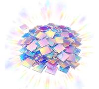 Rainbow Acrylic Squares 100 Pieces Lightweight Resin Colorful