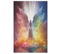 Rainbow Angel Puzzles in Legno 1000 Pezzi, Puzzle Per Adulti Bambini Per La Stampa Ad Alta Definizione, Gioco Di Famiglia Sfida 78×53cm