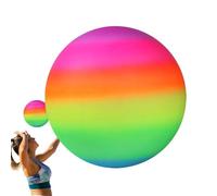 Rainbow Ball, 20 Inch Inflatable Rainbow Beach Ball With Multicolour