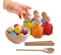 Rainbow Ball Cup Toy | Preschool Matching Game | Motor Transfer Activity fo
