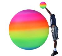Rainbow Ball - Pallone da spiaggia all'aperto da 16 pollici, giocattolo gonfiabile acquatico, pallone da gioco per piscina, gioco divertente estivo | Accessorio colorato per palla d'acqua per