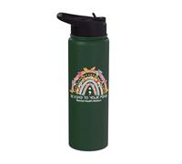 Rainbow Be Kind To Your Mind Mental Health Matters Stainless Steel Insulated Water Bottle