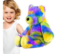 Rainbow Bear - Giocattolo di peluche colorato | Bambola 'orso morbido e tenero per bambini, ragazze, bambini, regalo da collezione per compleanno, Natale, Ringraziamento
