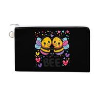 Rainbow Bee Proud LGBT portamonete alla moda in tela borsello portatile per trucco per uomo donna, Stile:, Taglia unica, Portamonete