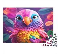 Rainbow Bird-Cartoon Animal Art Puzzle for Adults & Kids Rainbow Parrot Portrait 1000Pc Educational Games for Wall Decor 52x38cm/1000pcs