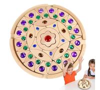 Rainbow Building Blocks - Wooden Gem Stack Set, Bright Color Puzzle | Compact Size Glittering Stones with Creative Shape Feature, Fun Learning Toy for Education, Home Play Area, Cl