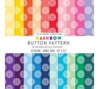Rainbow Buttons Scrapbook Papers: For Scrapbooking, Double Sided Craft Paper, Decorative DIY Junk Journals, Decoupage
