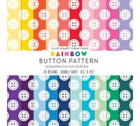 Rainbow Buttons Scrapbook Papers: For Scrapbooking, Double Sided Craft Paper, Decorative DIY Junk Journals, Decoupage
