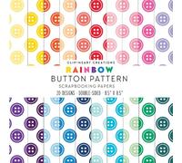 Rainbow Buttons Scrapbook Papers: For Scrapbooking, Double Sided Craft Paper, Decorative DIY Junk Journals, Decoupage