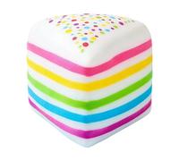 Rainbow Cake Stress Ball, Soft Jumbo Rainbow Cake Squeezing Toy, Fun Food Shaped Fidget for Kids and Adults, Stress Relief for Working, Studying, Commuting, Home, Travel, Classroom, Prizes