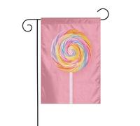Rainbow Candy On Pink Minimal Garden Flag 30x45cm verticale double face fattoria vacanze decorazioni esterne bandiera cortile