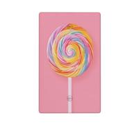 Rainbow Candy On Pink Minimal Single Toggle Blank Wall Placca Copertura Interruttore Decorativo 1 Gang per Cucina Camera Bagno Dimensioni 11,4 x 7 cm