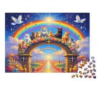 Rainbow Cat Gateway Puzzle Impossible 1000 Pezzi Interesting Decorazione Per La Casa. Giochi Rilassamento E Intelligence Per Adulti E Bambini Da 12 Anni 52x38cm/1000pcs