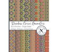 Rainbow Circus Geometric Scrapbook Paper: 8.5 x 11 inches Single Sided Paper Prints 32 Pages for Scrapbooking, Origami, Decoupage, Photo Albums, Junk ... Cardmaking, and Paper Craft Supplies