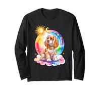 Rainbow Clouds American Cocker Spaniel Spaniels Maglia a Manica