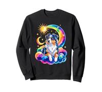 Rainbow Clouds Australian Shepherd Aussie Dog Felpa