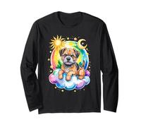 Rainbow Clouds Border Terrier Border Terriers Maglia a Manica