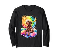 Rainbow Clouds Chesapeake Bay Retriever Chessie Maglia a Manica