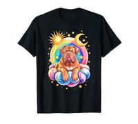 Rainbow Clouds Dogue De Bordeaux Mastiff Bordeauxdog Maglietta