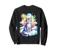 Rainbow Clouds Egyptian Mau Cat Egyptian Maus Felpa