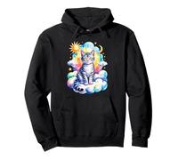 Rainbow Clouds Egyptian Mau Cat Egyptian Maus Felpa con Cappuccio