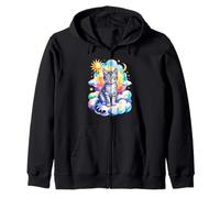 Rainbow Clouds Egyptian Mau Cat Egyptian Maus Felpa con Cappuccio