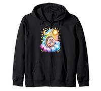 Rainbow Clouds Istrice Istrici Aculeo Maiale Felpa con Cappuccio