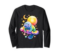 Rainbow Clouds Lamantino Lamantini Mucca di Mare Maglia a Manica