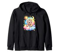 Rainbow Clouds Pigrizia Orso Bradipo Felpa con Cappuccio