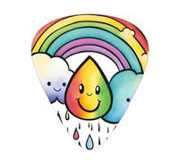 Rainbow Clouds Raindrop 1 set di plettri per chitarra, materiale ABS di alta qualità, vari spessori, migliora la tua esperienza di gioco
