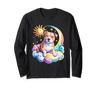 Rainbow Clouds Staffordshire Bull Terrier Staffy Terriers Maglia a Manica