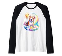 Rainbow Clouds Staffordshire Bull Terrier Staffy Terriers Maglia con Maniche Raglan