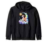 Rainbow Clouds Whippet Whippets Felpa con Cappuccio