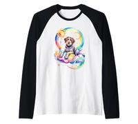 Rainbow Clouds Wirehaired Pointing Griffon Maglia con Maniche Raglan