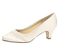 Rainbow Club Scarpe da Sposa Megan - Décolleté da Donna Avorio/Crema, con Comoda Imbottitura, semplici, Tacco a Imbuto, in Raso, Misura 36.5 EU (UK 3.5)
