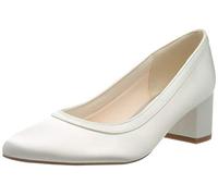 Rainbow Club Scarpe da Sposa Wendie - Décolleté da Donna, in Raso Avorio/Crema, con Morbida Imbottitura, Scarpa da Sposa, con Tacco a Blocco - Misura 41.5 EU (8.5 UK)