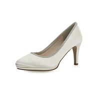 Rainbow Club Scarpe da Sposa Yanna - Damen Décolleté, con Morbida Imbottitura, in Raso Avorio/Crema, Bordo con Glitter, Scarpe da Sposa - Misura 36 EU (3 UK)