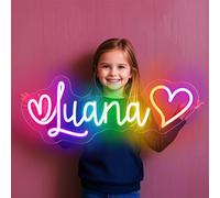 Rainbow Color RGB Insegna al Neon LED Personalizzabile, scritta led personalizzabile, Per bar, negozi, matrimoni, feste, compleanni, aziende