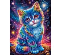 Rainbow Colored Cat in A Starry Sky Puzzle 300 Pezzi Sfida Impossibile Difficile Wildlife Pet Rompicapo Per Adulti Amanti Del Puzzle Rilassamento E Stimolo Intellettuale Regalo Lui 300 PCS