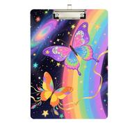Rainbow Colorful Butterflies Paramedico Appunti Hard Board per Calcio Softball Coaching Dimensioni 9 x 12