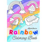Rainbow Coloring Book: 53 Hand-Drawn Designs for Stress Relief and Creativity