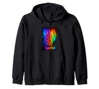 Rainbow Crystal Cavern Fantasy Paesaggio Sogno Color Felpa con Cappuccio