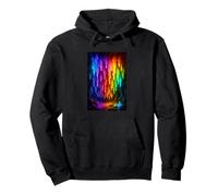 Rainbow Crystal Cavern Fantasy Paesaggio Sogno Color Felpa con Cappuccio