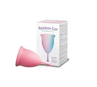 Rainbow Cup, Coppetta Mestruale Made in Italy in Silicone Medicale Senza Lattice e Additivi, Comoda, Ecologica, Sicura, in più Varianti, Coppetta Mestruale Morbida, Colore Ciclamino, Taglia 1